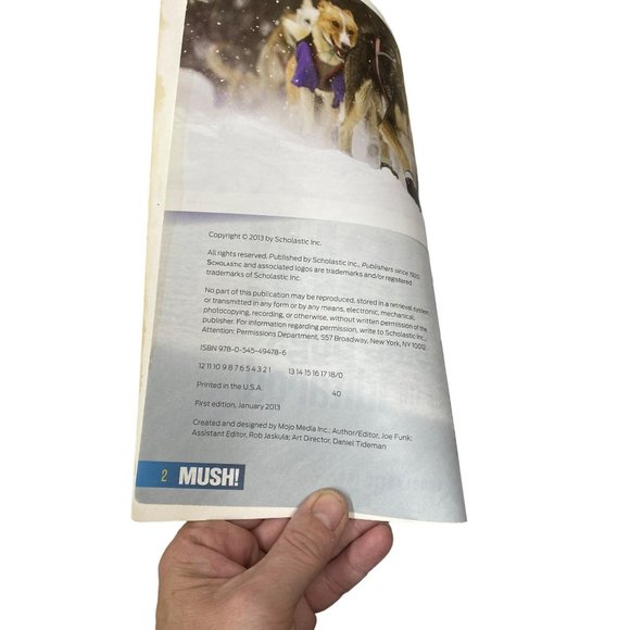 Scholastic Mush sled dogs of the Iditarod paperback book - Picture 3 of 5